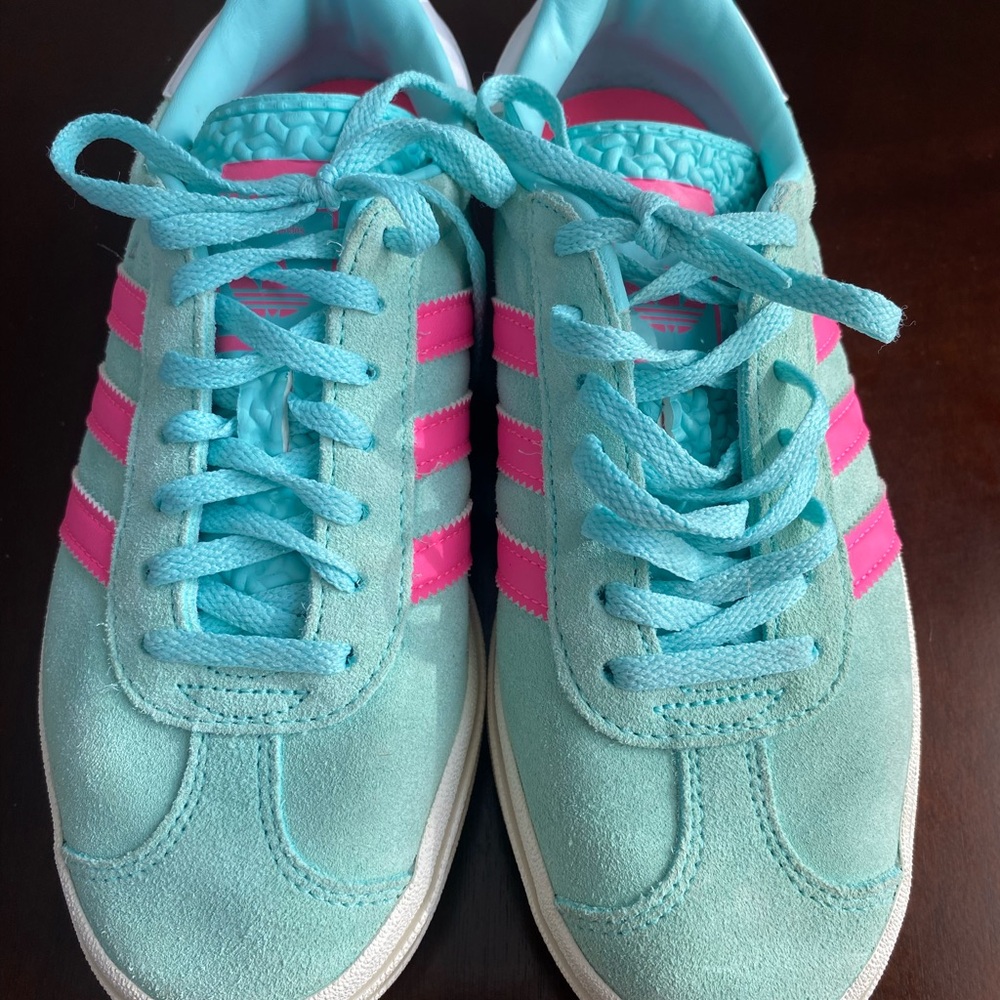 adidas Women's Sneakers in Aqua and Pink